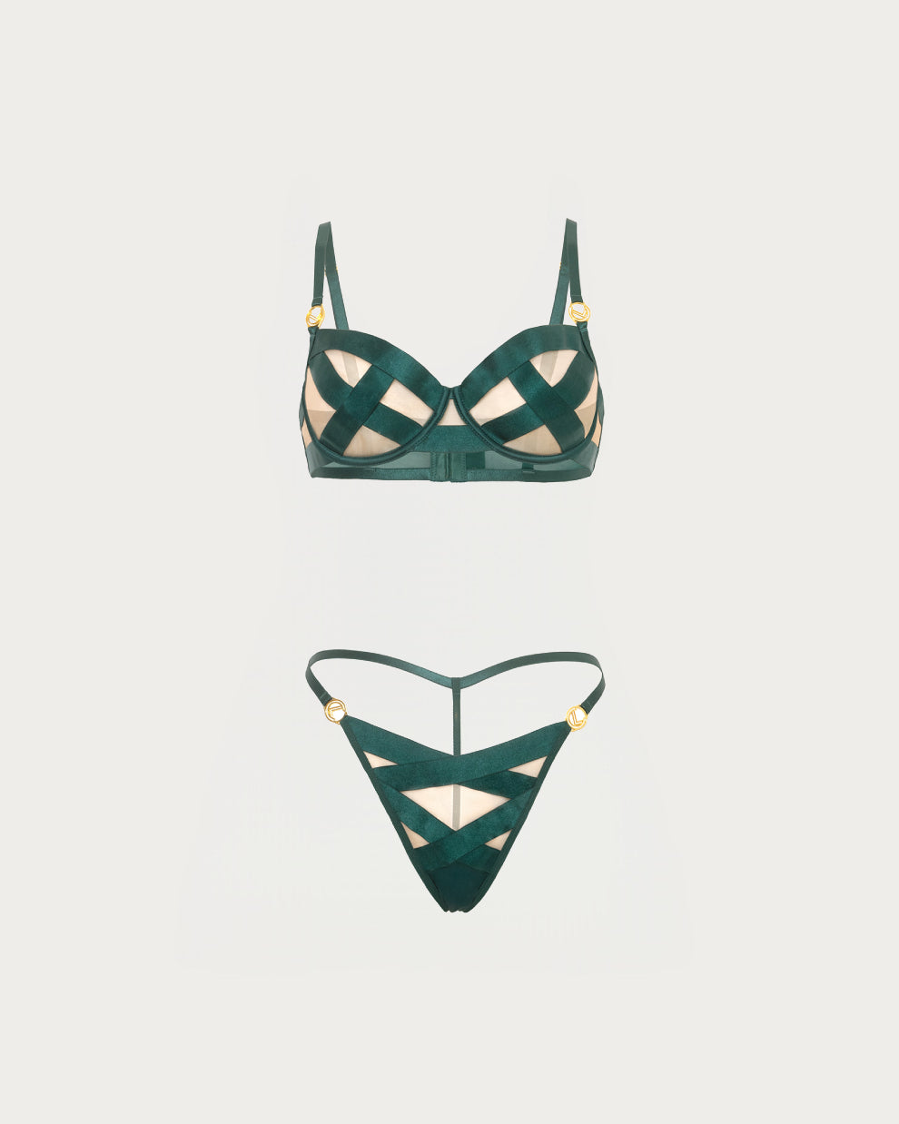 Raelynn Strappy Mesh Bra Set - Room Service