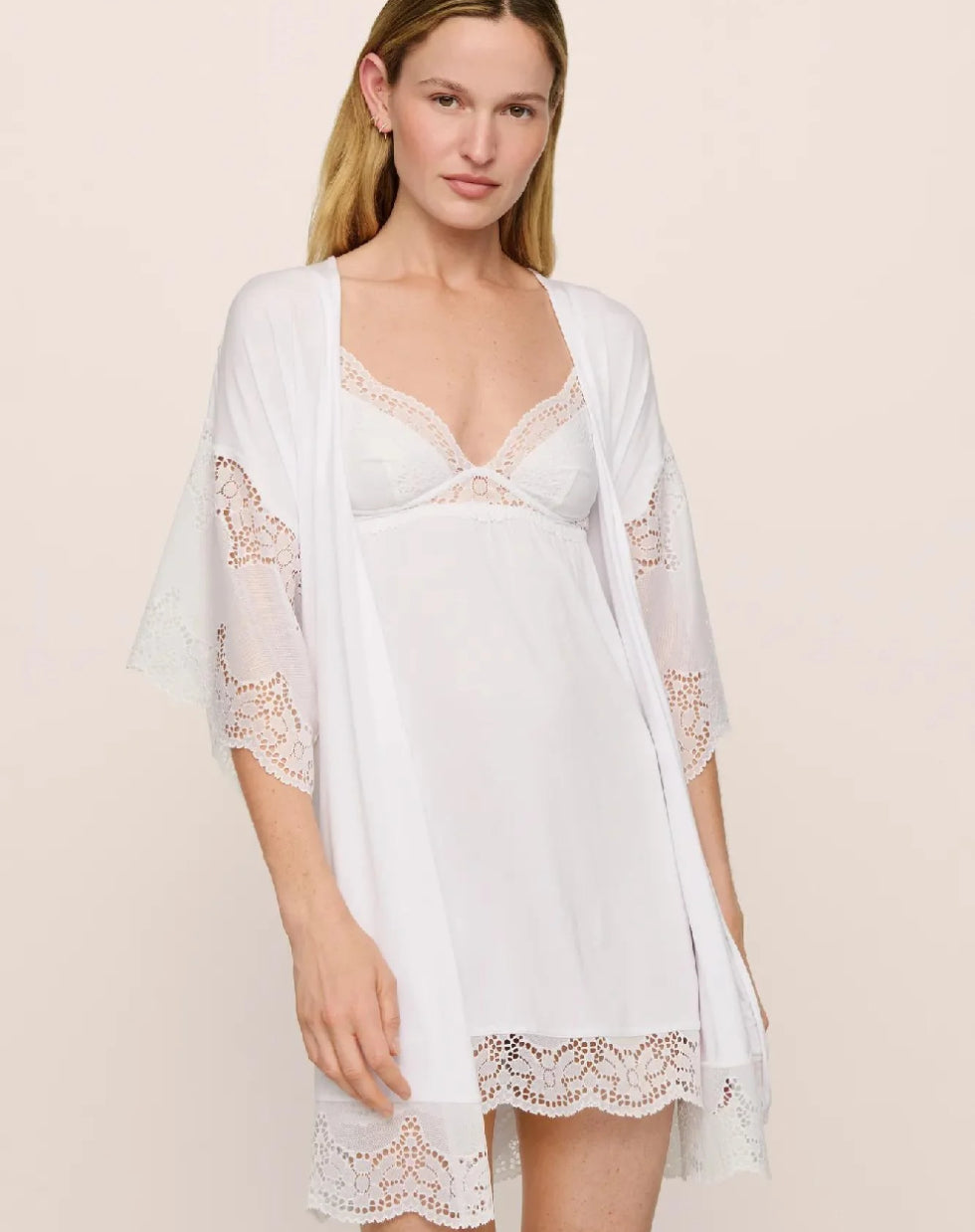 Eberjey Beatrix Full Lace Robe - Room Service