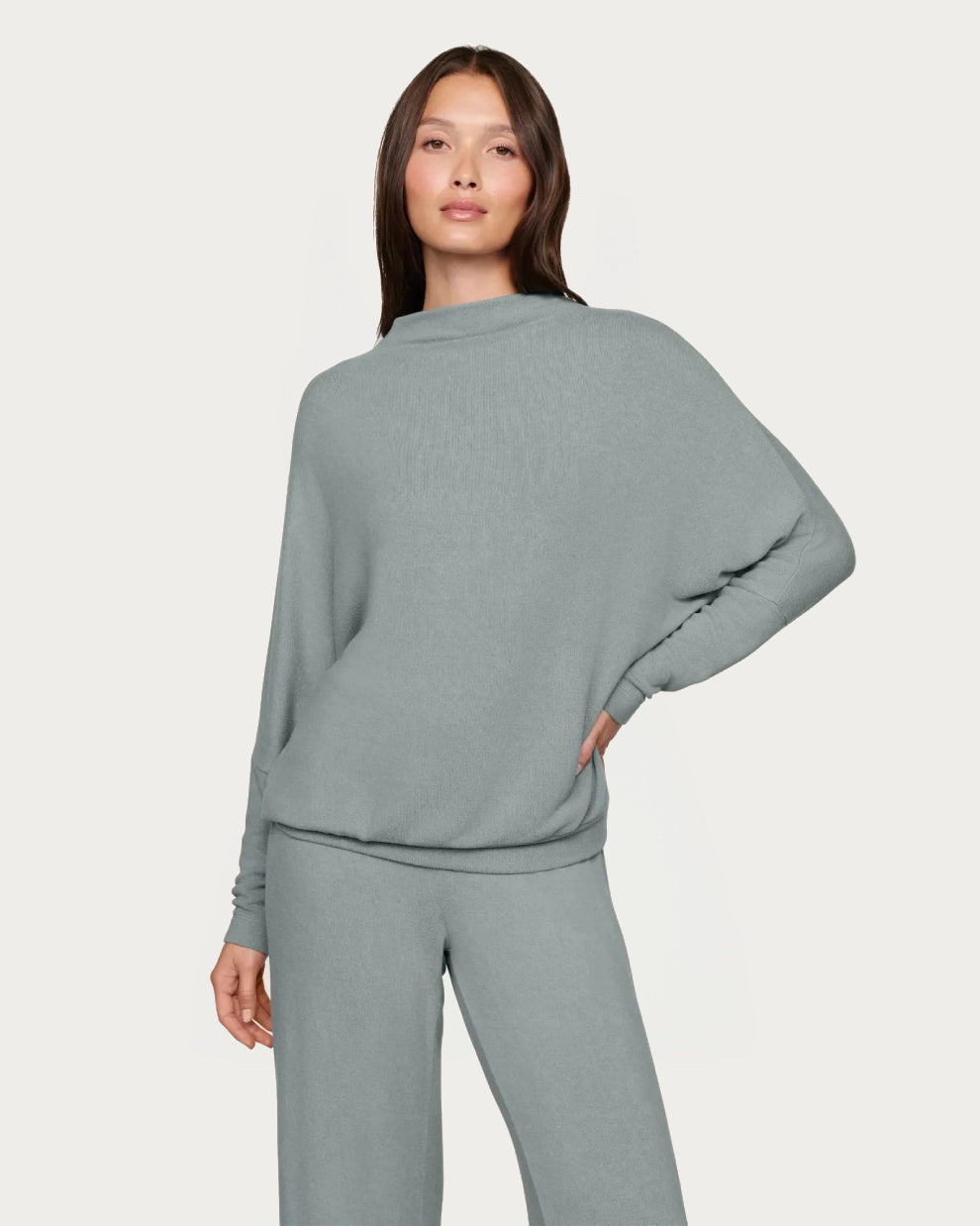 Eberjey Cozy Time Mock Neck Pullover Pj Pant - Room Service