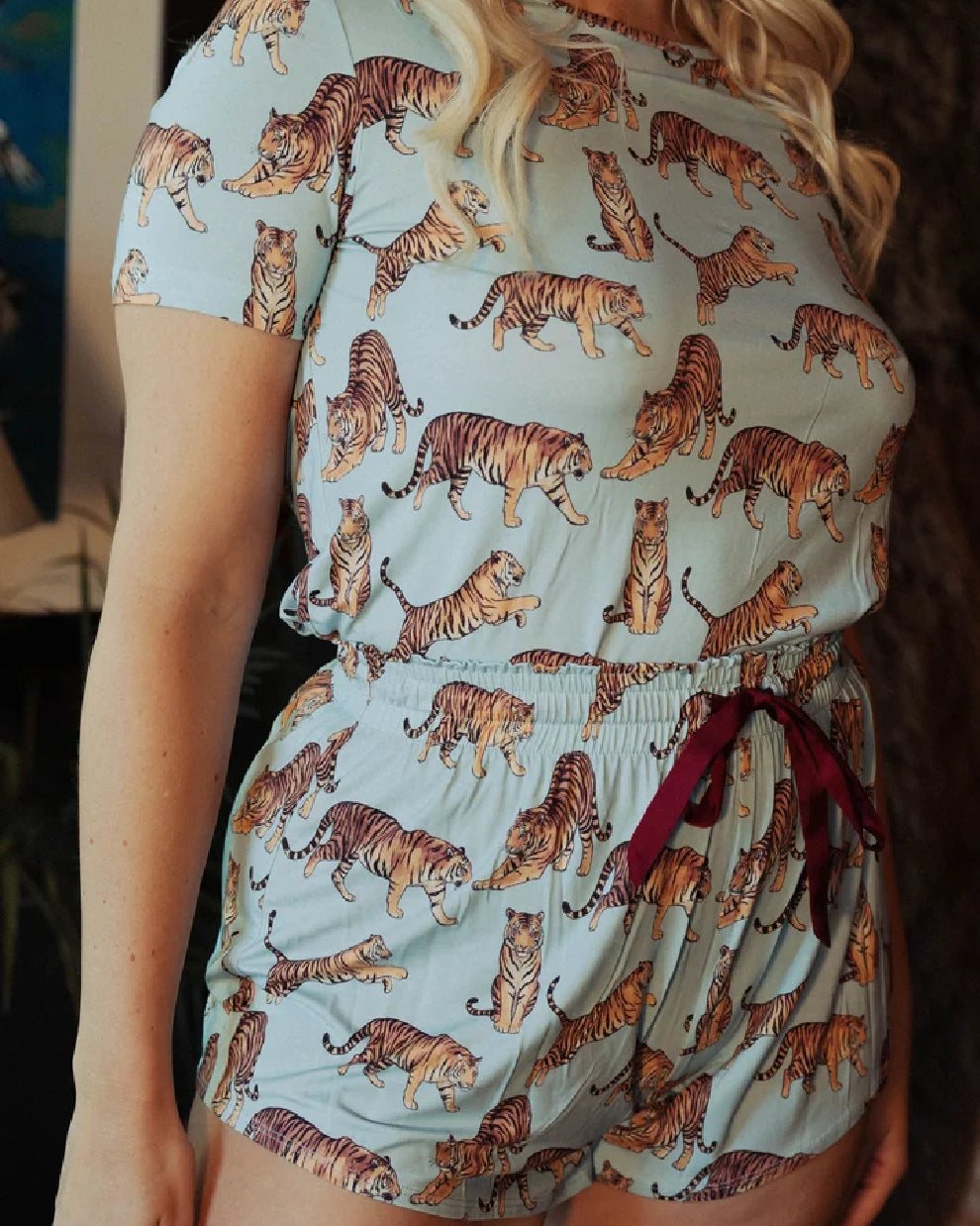 Kilo Brava Temting Tigers Pj Short Set - Room Service