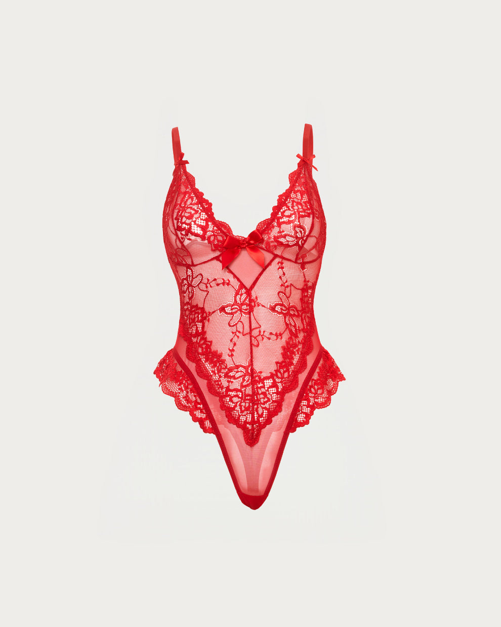 Valentine Sheer Lace Teddy - Room Service